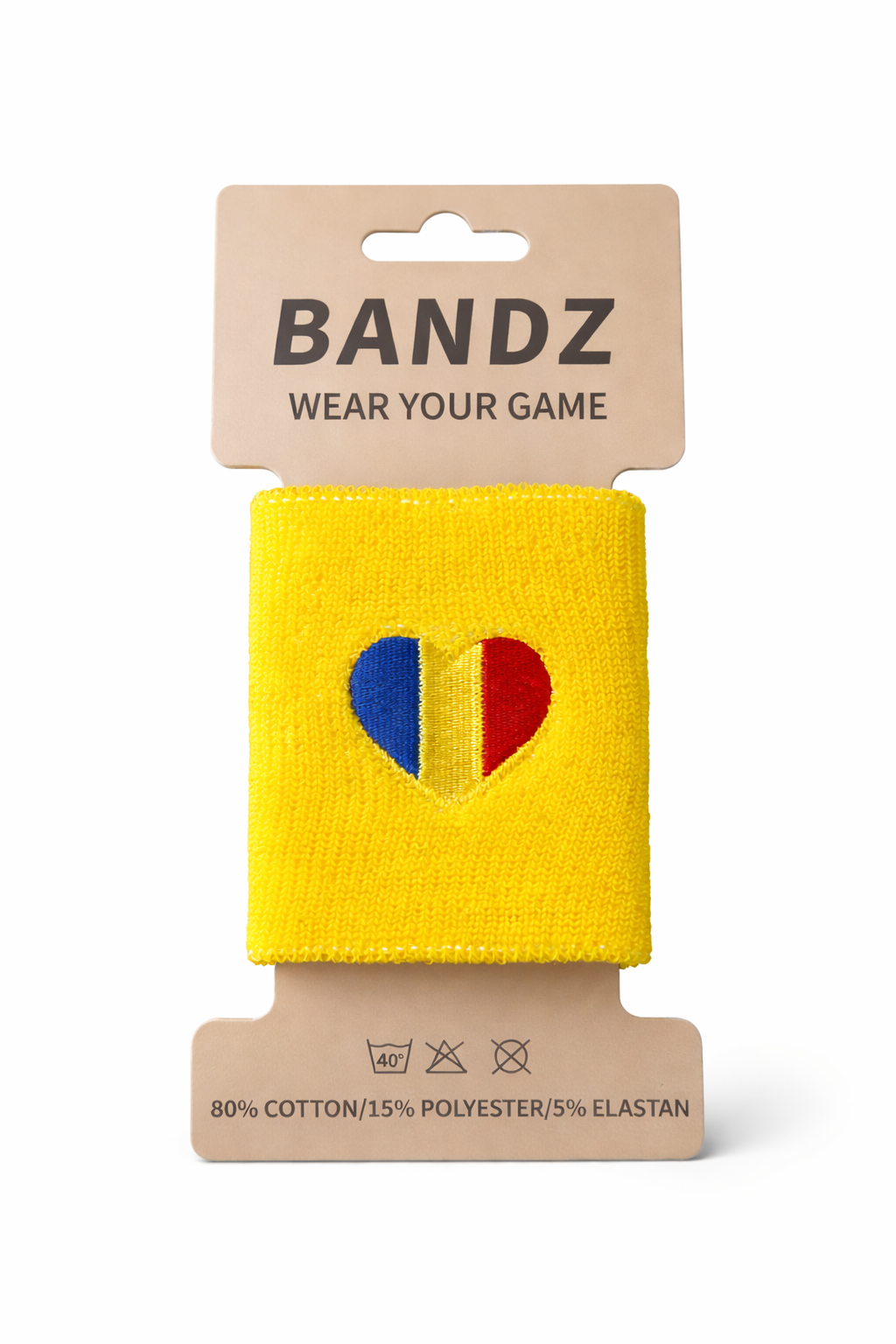 Manșeta Bandz Padel Galben/Steagul României