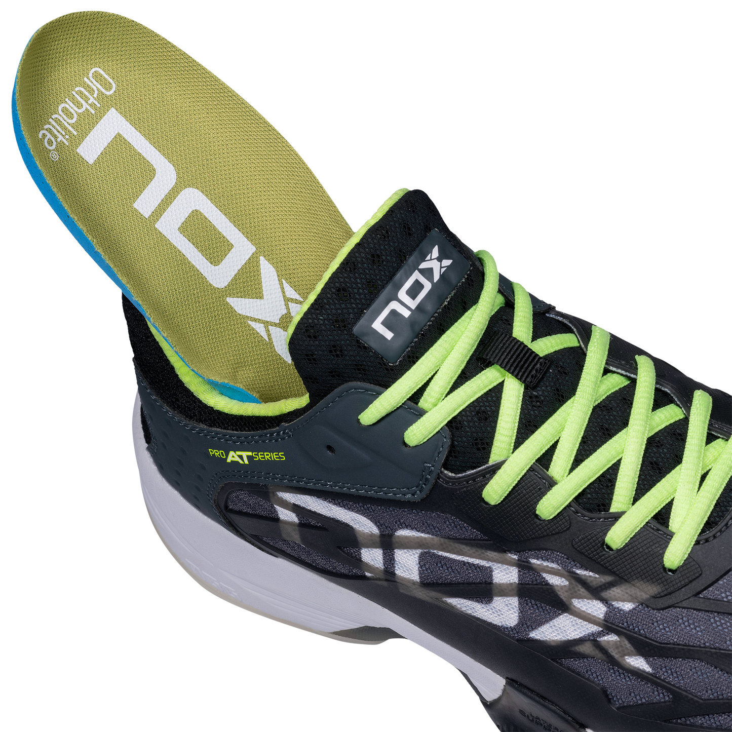 PADEL SHOES NOX AT10 LUX BLACK SHARP GREEN