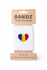 Manșeta Bandz Padel Alb/Steagul României